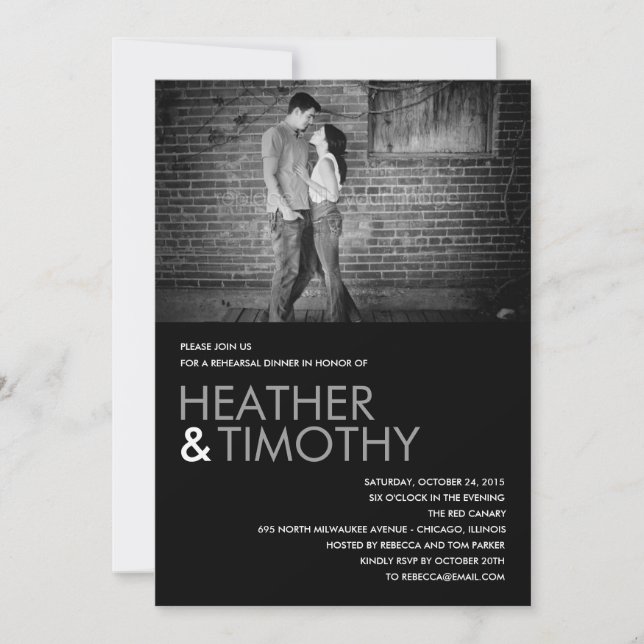 Convites Imagem Janto de ensaio perfeito/Convite para Chá (Frente)