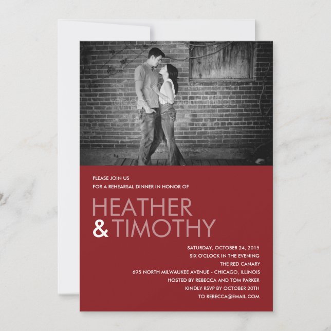 Convites Imagem Janto de ensaio perfeito/Convite para Chá (Frente)