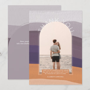 Convites IMAGEM LÍNGUA Mauve Orange Contemporânea OBRIGAD