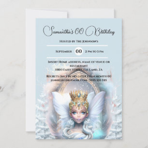 Convites Imagem mágica da rainha da neve do inverno