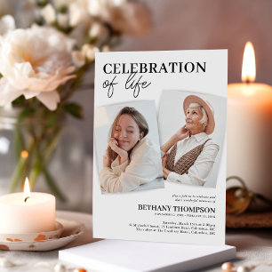 Convites Imagem Memorial Funeral Elegante