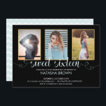 Convites Imagem Moderna Chic Foto de 16 Anos<br><div class="desc">Personalize esta tipografia quic O doce convite de aniversário de 16 anos com suas fotos e detalhes da festa, fácil e rapidamente, basta pressionar o botão personalizar para reorganizar e formatar o estilo e o posicionamento do texto.  Você tem a opção de mudar a cor do design de fundo para...</div>