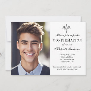 Convites Imagem Religiosa de Confirmação de Sacramento