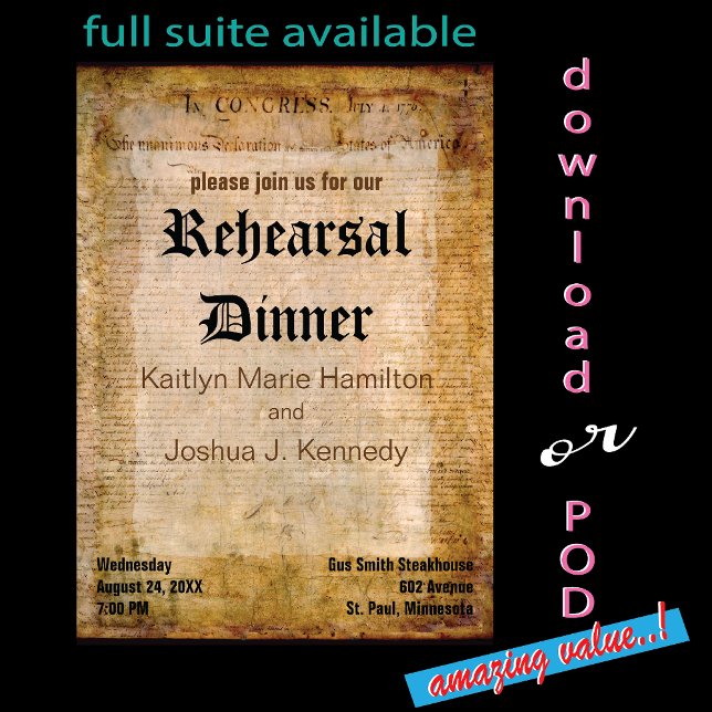 Convites Impergaminho surpreendente da independência da Dec (Criador carregado)