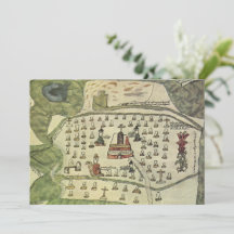 Império Asteca de Montezuma, mapa mundial antigo, 