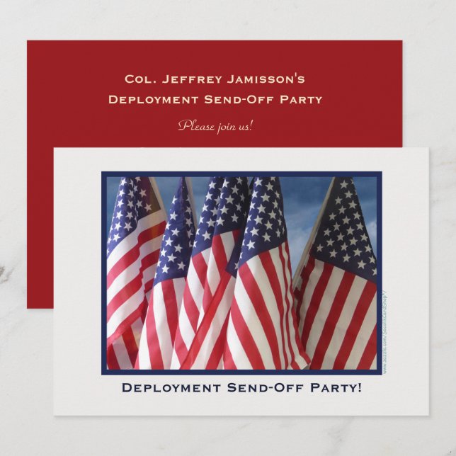 Convites Implantação de Partido Enviado, Sinalizadores Amer (Frente/Verso)