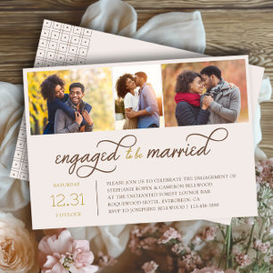 Convites Implicado para se casar com a Festa de noivado 3 F