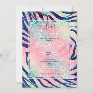 Convites Impressão de Azul Metálico Na moda