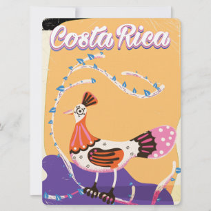 Convites impressão de viagem vintage costarriquenha