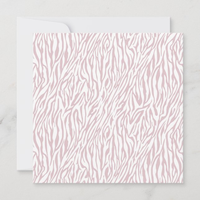 Convites Impressão de Zebra Branca Rosa Doce Dezesseis (Frente)