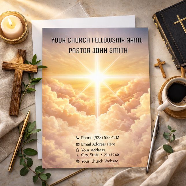 Convites Impressão Digital da Igreja Nuvem Celestial (Criador carregado)