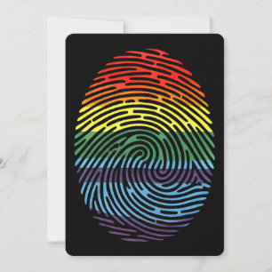 Convites Impressão digital LGBTQ Orgulho Gay Lésbica Orgulh