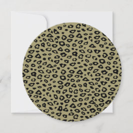 Convites Impressão Dourada de Leopardo Negro Doce Dezesseis