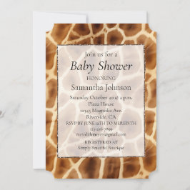 Convites Impressão em animais Brown Giraffe