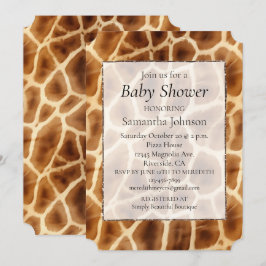 Convites Impressão em animais Brown Giraffe
