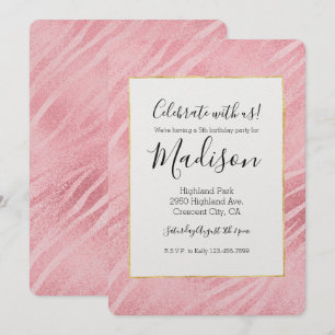 Convites Impressão em Zebra Rosa