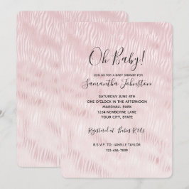 Convites Impressão em Zebra Rosa Blush Glam