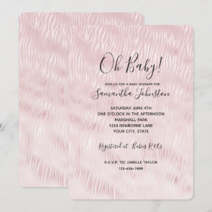 Convites Impressão em zebra rosa brilhante