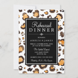 Convites Impressão Leopardo de Aquarela | Janto de ensaio