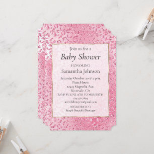 Convites Impressão Leopardo Rosa-Açúcar