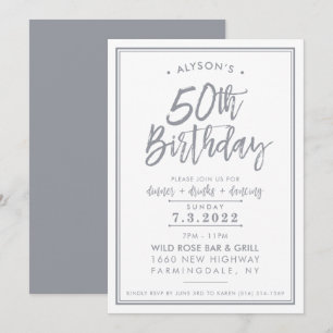 Convites IMPRESSÃO ORDER para Alyson - 50º aniversário 