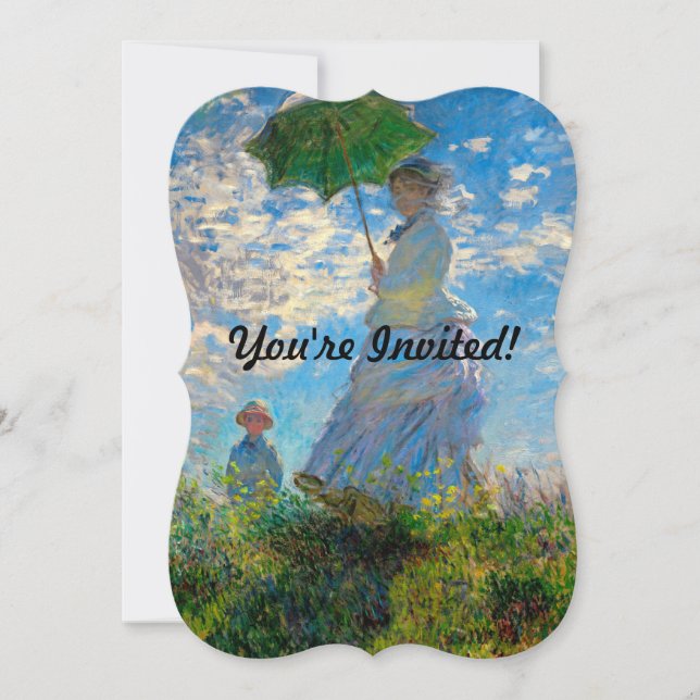 Convites Impressionismo de Monet Woman (Frente)