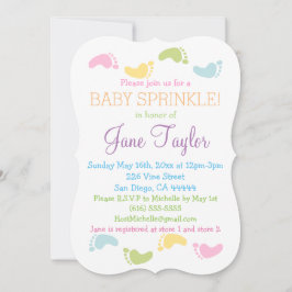 Convites Impressões de Pé Bebê