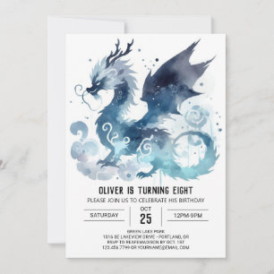 Convites Impressora Elegante Dragon Birthday