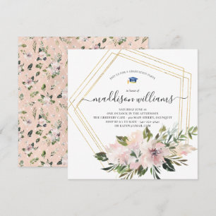 Convites In Bloom   Festa de formatura Floral Blush