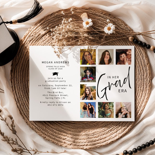 Convites In Her Grad Era Photo Collage Graduation (Criador carregado)