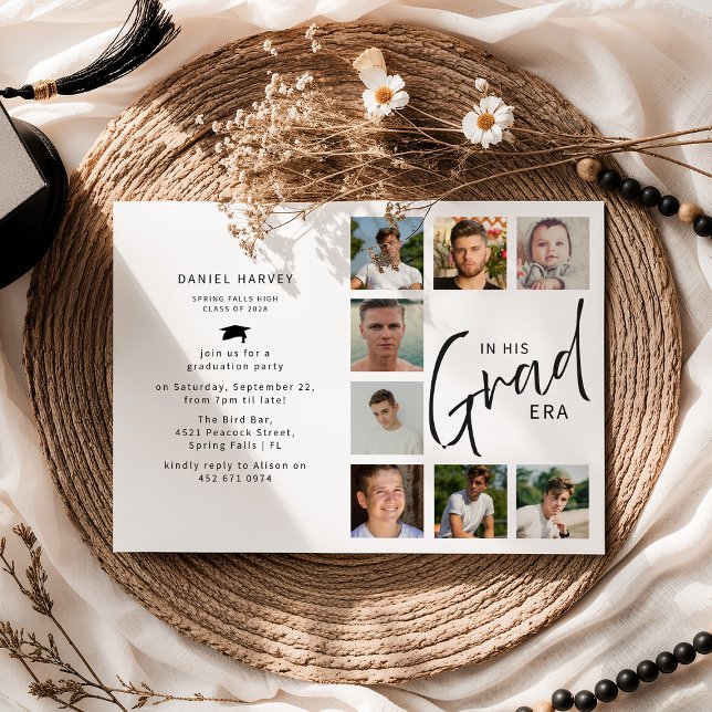 Convites In His Grad Era Photo Collage Graduation (Criador carregado)