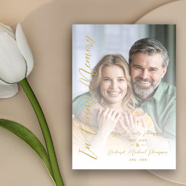 Convites In Loving Memory Elegant Custom Couple's Funeral