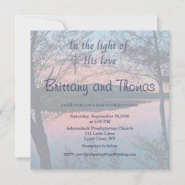 Convites In the Light of His Love Photo Wedding Invitation