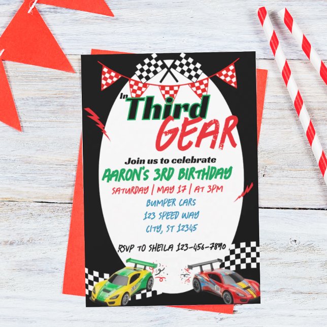 Convites In Third Gear, Racing 3rd Birthday (Criador carregado)