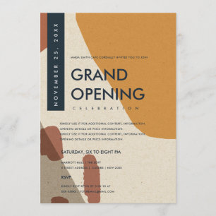 CONVITES INAUGURAÇÃO GRANDIOSA ARTE ABSTRATA MODERNA LARANJ