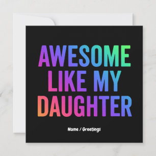 Convites Incrível Como Minha Filha Engraçado Presentes no D