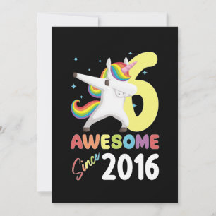 Convites INCRÍVEL Desde 2016 Aniversário Unicórnio 6 Crianç