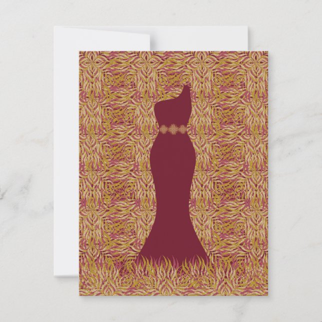 Convites Indian elegant floral gold (Frente)