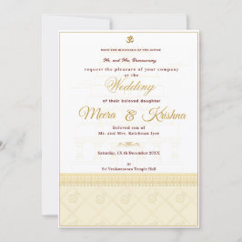 Convites  Indian Temple Wedding Invitation 