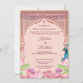 Convites Indian wedding ethnic luxury invitation