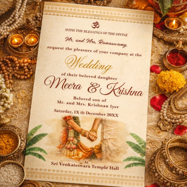 Convites Indian Wedding Invitation (Criador carregado)