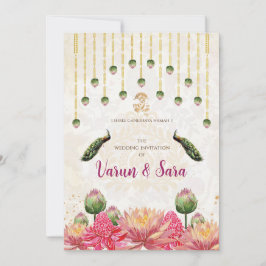 Convites indianos & Convite de casamento hindu
