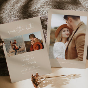 Convites INDIE Bohemian Photo Save the Date Invitation