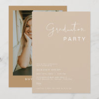 INDIE Boho Earth Toned Beige Festa de formatura