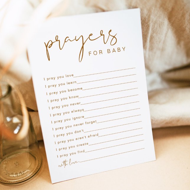 Convites INDIE Boho Prayers for Baby Card (Criador carregado)