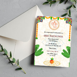 Convites Indígena Hindu Griha Pravesh
