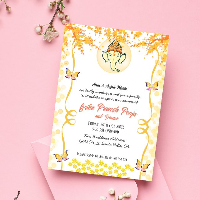 Convites Indígena Hindu Griha Pravesh (Criador carregado)