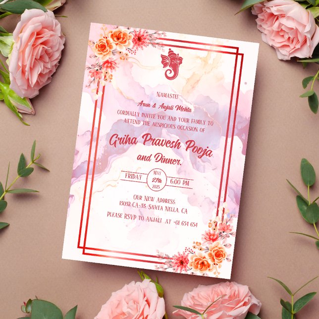 Convites Indígena Hindu Griha Pravesh (Criador carregado)