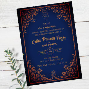 Convites Indígena Hindu Griha Pravesh