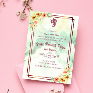 Convites Indígena Hindu Griha Pravesh